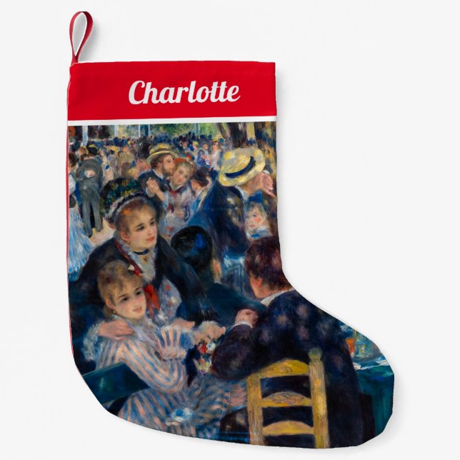 Renoir - Tanz in Le Moulin de la Galette Kleiner Weihnachtsstrumpf (Vorderseite)