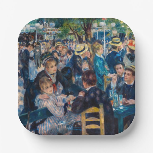 Renoir - Tanz in Le Moulin de la Galette Pappteller (Vorderseite)