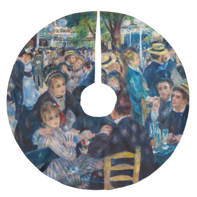 Renoir - Tanz in Le Moulin de la Galette Polyester Weihnachtsbaumdecke (Vorderseite)