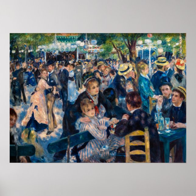 Renoir - Tanz in Le Moulin de la Galette Poster (Vorne)