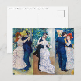 Renoir - Tanzserie: Bougival, City & Country Postkarte