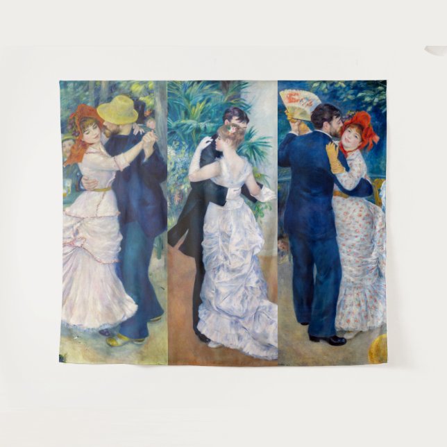 Renoir - Tanzserie: Bougival, City & Country Wandteppich (Vorderseite (Horizontal))