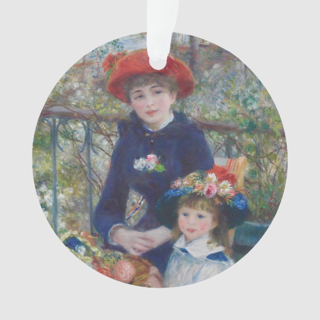 Renoir Two Sisters Terrasse Französischer Impressi Ornament (Vorderseite)