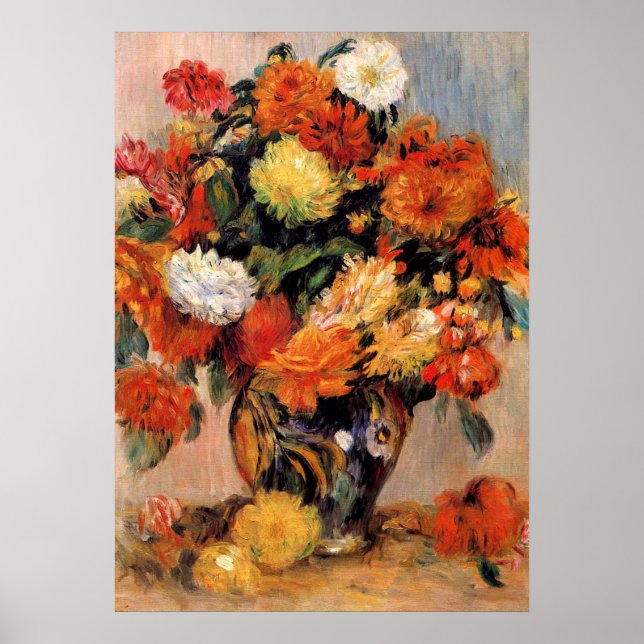 Renoir - Vase der Blume, 1884 Poster (Vorne)