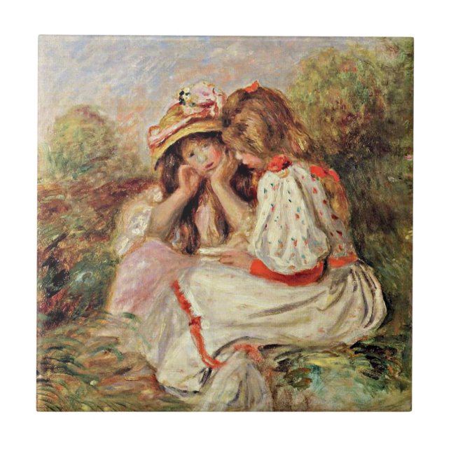 Renoir - zwei kleine Mädchen Fliese (Vorderseite)