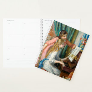 Renoir Zwei Mädchen am Klavier Druck Musik Fine Ar Planer