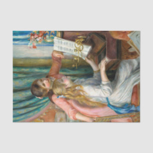 Renoir Zwei Mädchen am Klavier Druck Musik Fine Ar Seidenpapier