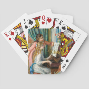 Renoir Zwei Mädchen am Klavier Druck Musik Fine Ar Spielkarten