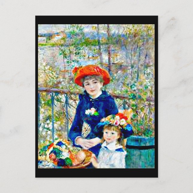 Renoir, zwei Schwestern, Postkarte (Vorderseite)