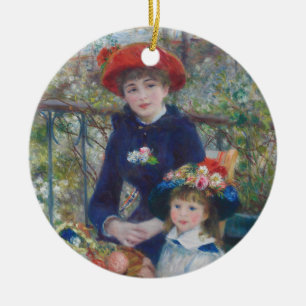 Renoir Zwei Schwestern Terrasse Französischer Impr Keramik Ornament