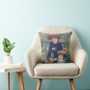 Renoir Zwei Schwestern Terrasse Französischer Impr Kissen