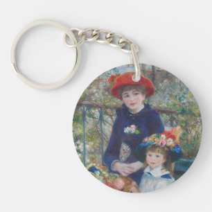 Renoir Zwei Schwestern Terrasse Französischer Impr Schlüsselanhänger