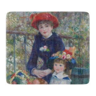 Renoir Zwei Schwestern Terrasse Französischer Impr Schneidebrett