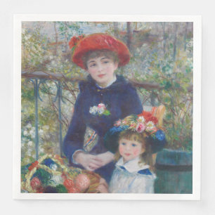 Renoir Zwei Schwestern Terrasse Französischer Impr Serviette