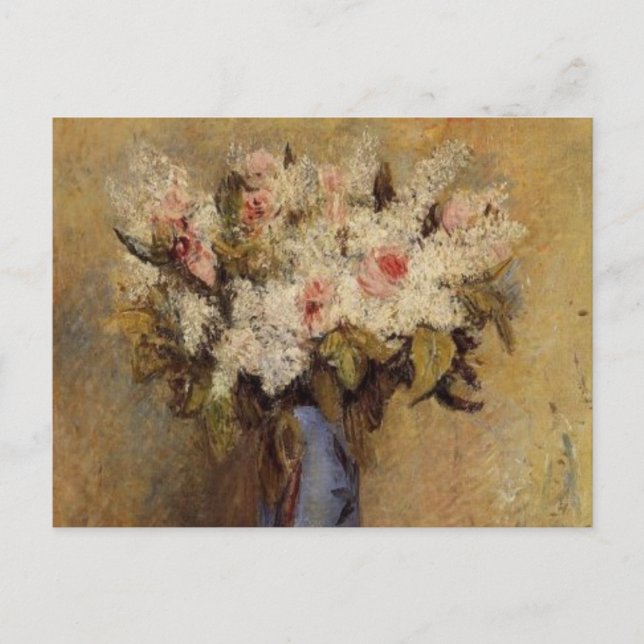Renoir's A Vase of Lilacs and Roses Postkarte (Vorderseite)