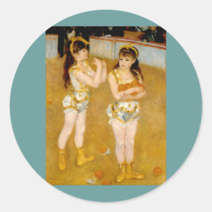 Renoir's Acrobats beim Cirque Fernando (1879) Runder Aufkleber