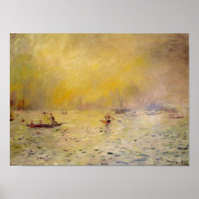 Renoirs Ausblick auf den Nebel von Venedig Poster (Vorne)