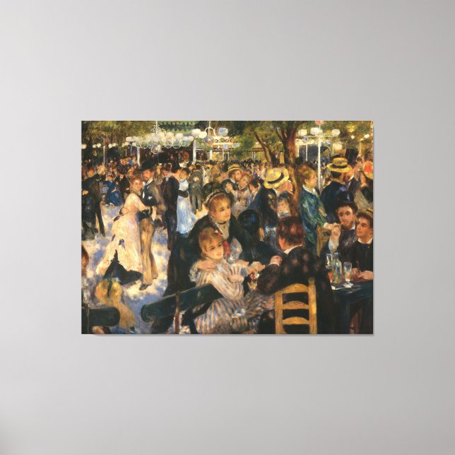 Renoir's Bal du moulin de la Galette (1876) Leinwanddruck (Vorderseite)
