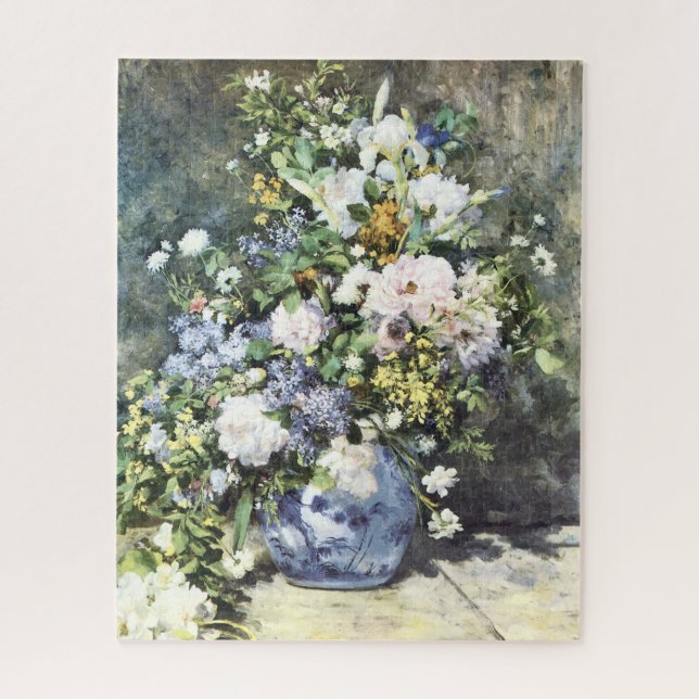 Renoirs Blumenstrauß-Vase als Puzzle (Vertikal)