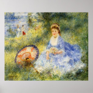 Renoir's junge Frau mit einem japanischen Schirm Poster