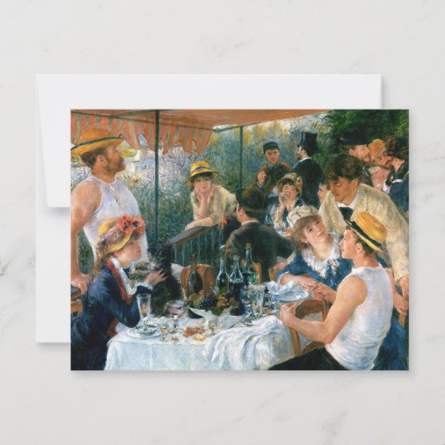 Renoirs Mittagessen des Bootfahrt-Party (1881) Einladung (Vorderseite)