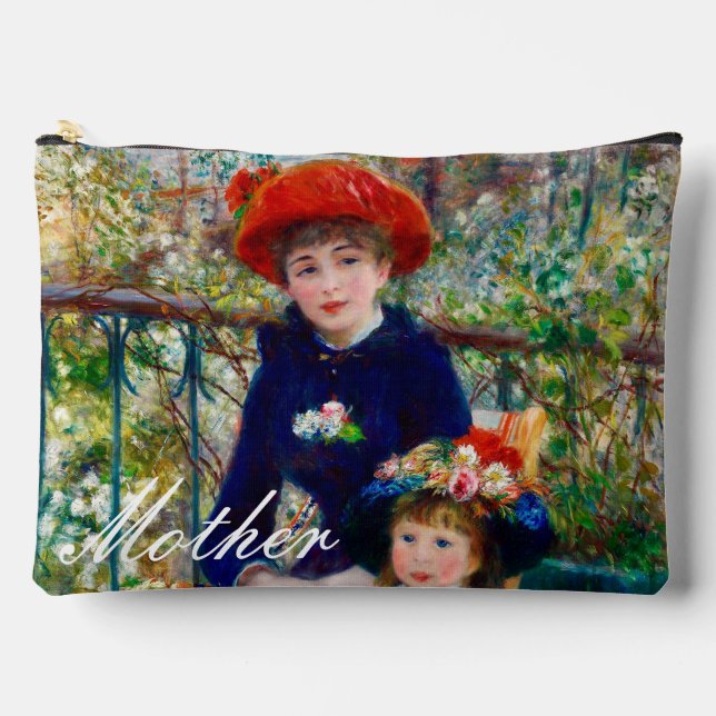 Renoir's Mutter und Kind Print Cut Nähtasche Zubehörtasche (Vorderseite)
