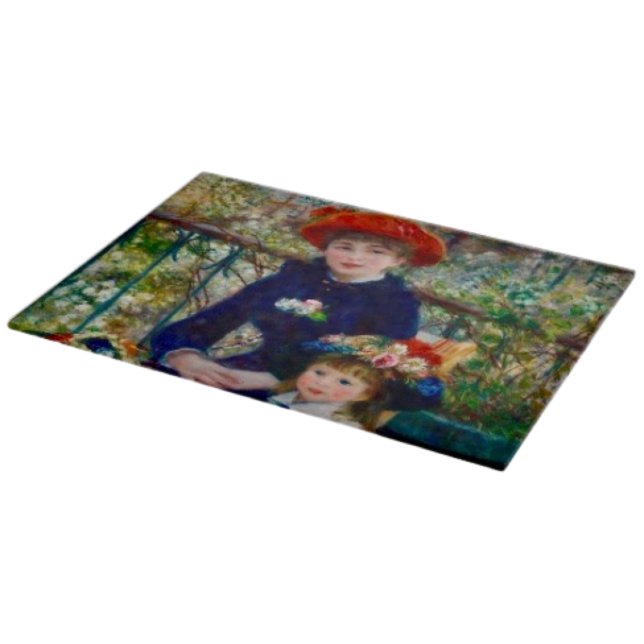 Renoirs Mutter und Kind Schneidbrett Schneidebrett (Glass Cutting Board – 5 different sizes. 100% food safe.  tempered glass Non-skid rubber feet. 
)