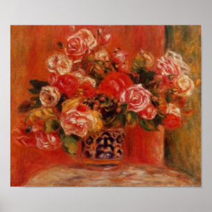 Renoirs Rose in einem Vase Stillleben Poster