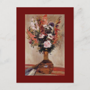 Renoirs Rose in einem Vase Stillleben Postkarte