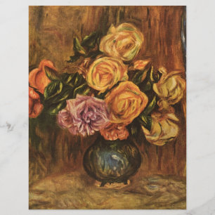 Renoirs Rosen vor einem blauen Vorhang (1908) Flyer