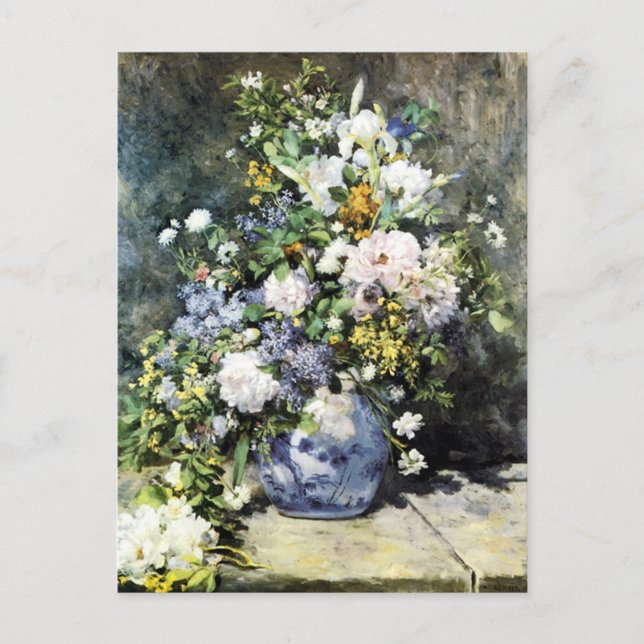 Renoirs "Spring Bouquet" - Postkarte (Vorderseite)