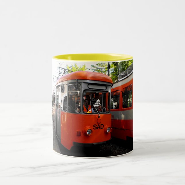 Renon Historische Eisenbahn Zweifarbige Tasse (Mittel)