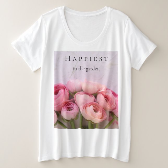 Renoncule rose sur fond texturé (Design devant)