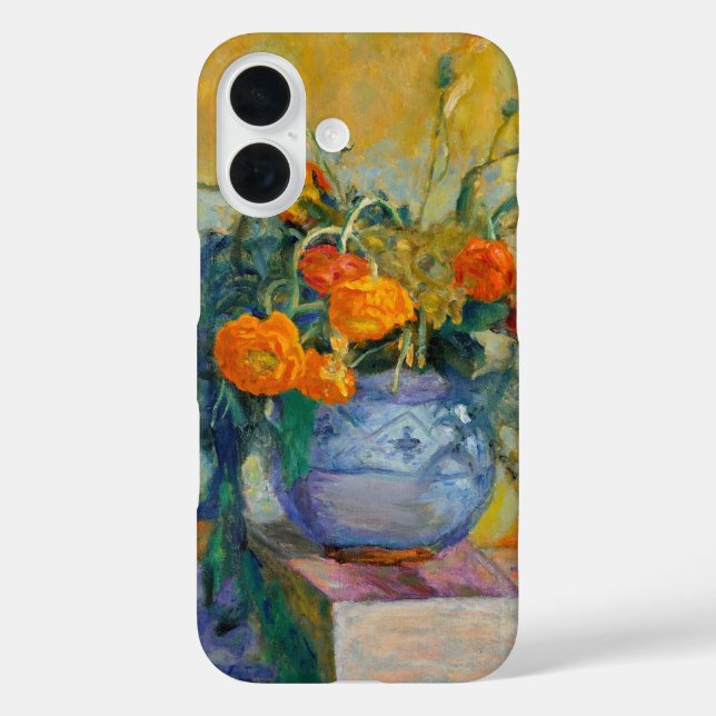 Renoncules au Vase Bleu | Pierre Bonnard iPhone 16 Hülle (Rückseite)