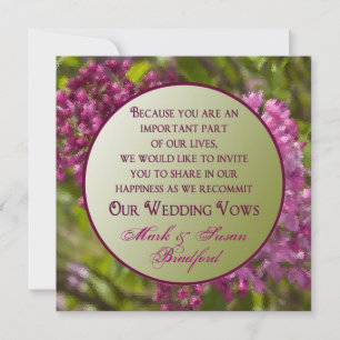 Renouvellement des avis de Mariage Invitations - L