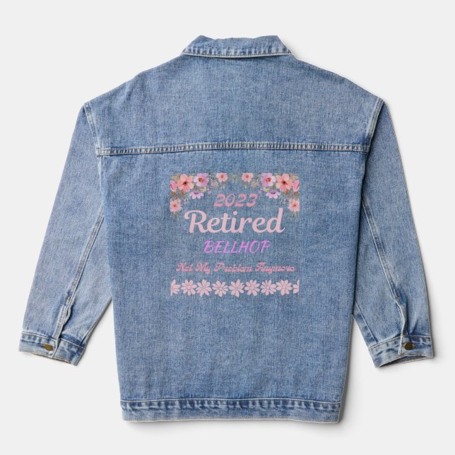 Renovierung 2023 Bellhop-Pensionierung von Frauen Jeansjacke (Rückseite)