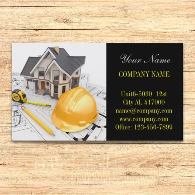 Renovierung der Zuhause zur Umrüstung des Auftragn Visitenkarte (Renovation Home Remodeling Contractor Construction Business Card)