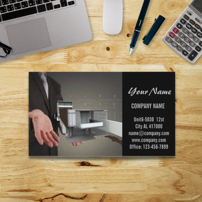 Renovierung des Bauarchitekten Visitenkarte (Renovation Construction builder architect Business Card)