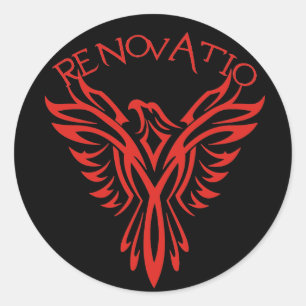 Renovierung: Phoenix Runder Aufkleber