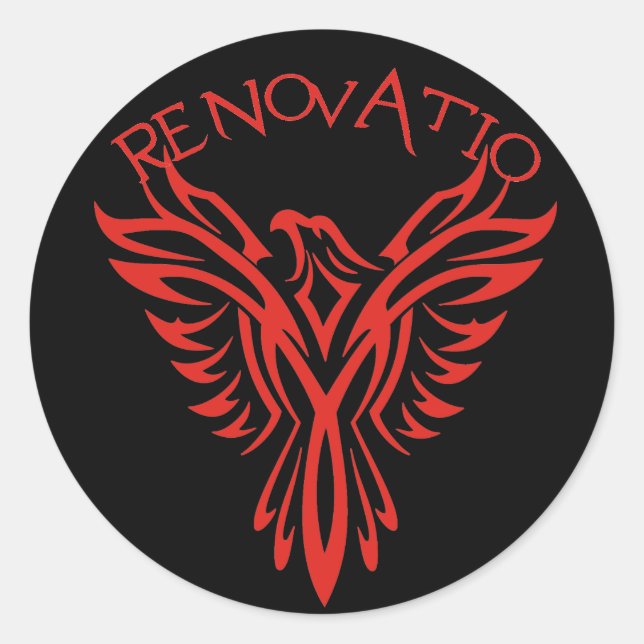 Renovierung: Phoenix Runder Aufkleber (Vorderseite)