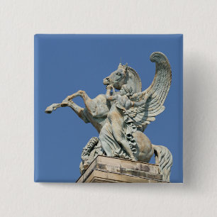 Renown Holding Back Pegasus Button