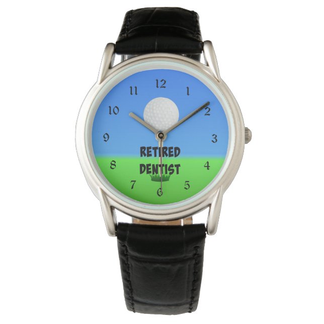 Rent Dentist, Golf Ball on T-Shirt Armbanduhr (Vorderseite)