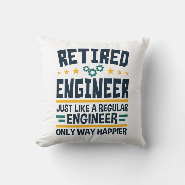 Rent Engineering Rentirement Happier Kissen (Vorderseite)