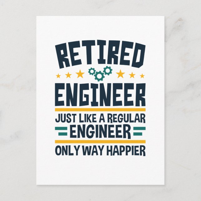 Rent Engineering Rentirement Happier Postkarte (Vorderseite)
