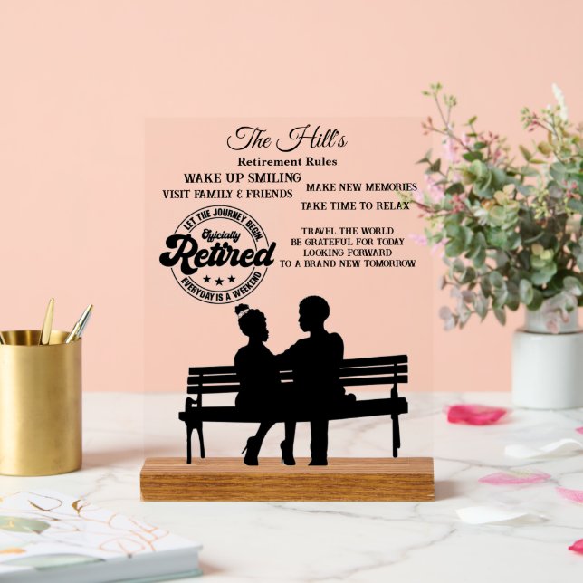 Rente Acrylschild (Hochzeit)