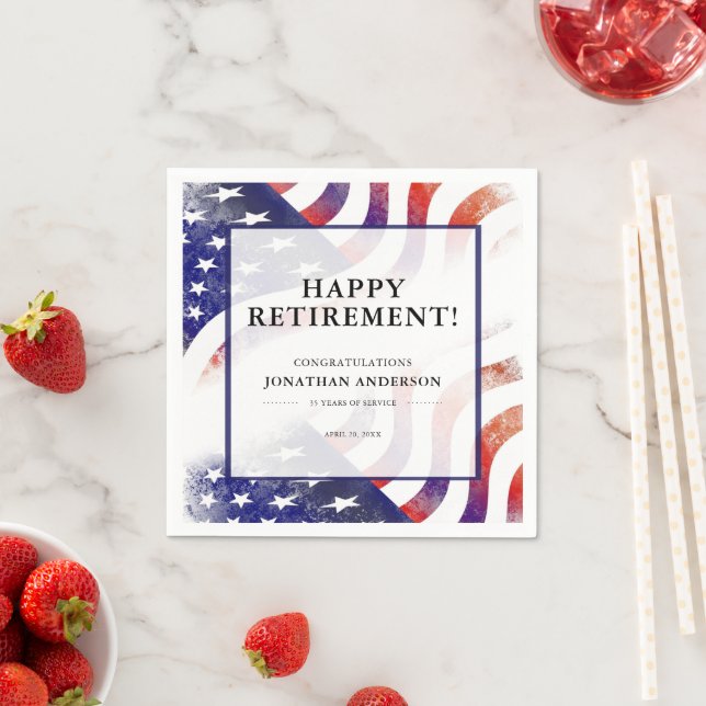 Rente Celebration American Flag Background Serviette (Beispiel)