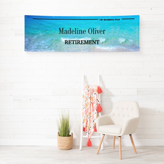Rente Celebration Blue Beach Boarding Pass Banner (Insitu)