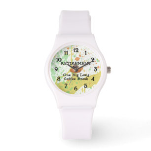 Rente: Eine große lange Kaffeepause Armbanduhr