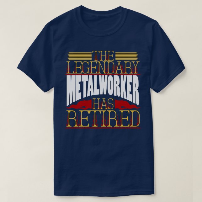 Rente für Metallarbeiter T-Shirt (Design vorne)