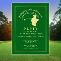 Rente Golf Party Classic Green Golden Player